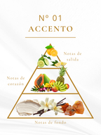 ACCENTO Nº01 – Perfume Floral Almizclado. Fragancia unisex elegante, limpia y luminosa.