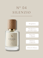 SILENZIO Nº4 - Perfume íntimo y cremoso. Magnolia blanca, almizcle blanco y sándalo.